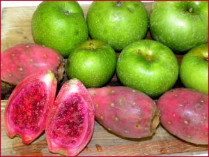 apples and prickly pears