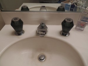 Old fixtures on the sink were 33 years old. They needed replacing.