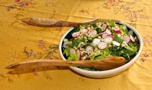 The lettuce etc went into a salad.