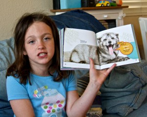 The bunny brought new books for the girls to read.