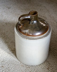 This old whiskey jug belonged to my great-grandmother Mary Ann (Toliver) Williams.