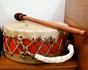 We usually play with Native American artifacts like this beautiful drum.